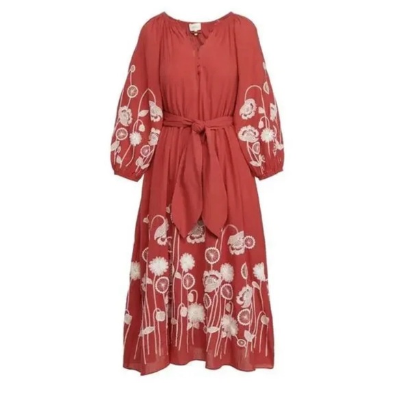 THE GREAT Derby Dress with Trellis Embroidery - Picture 1 of 14